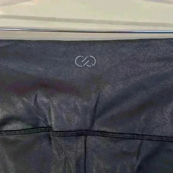 CALIA Power Sculpt Collection Faux Leather Leggings~Pure Black - Picture 8 of 10